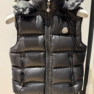 Moncler Shiny Black Puffer Vest